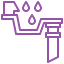 Roof gutter icon purple